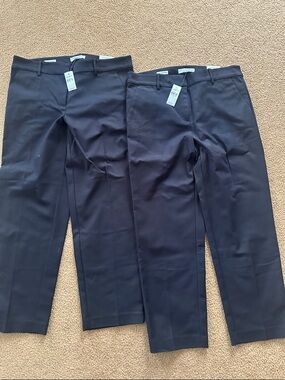 2 LOFT Black Straight-Leg Dress Pants - Women's